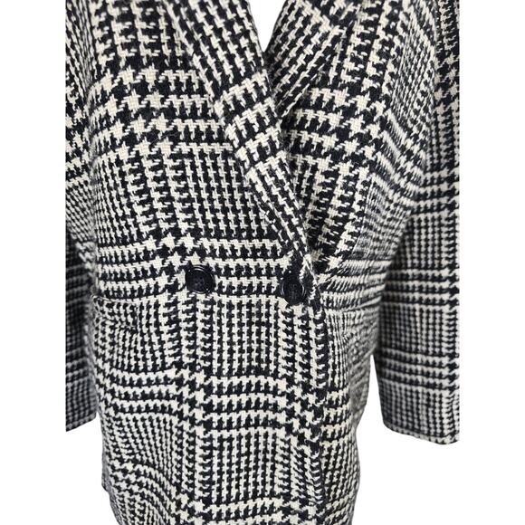 Talbots Stunning  Black White Houndstooth Wool Blend Women's Jacket 16 NWOT - Picture 2 of 6